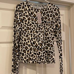 Leopard Print long sleeve blouse